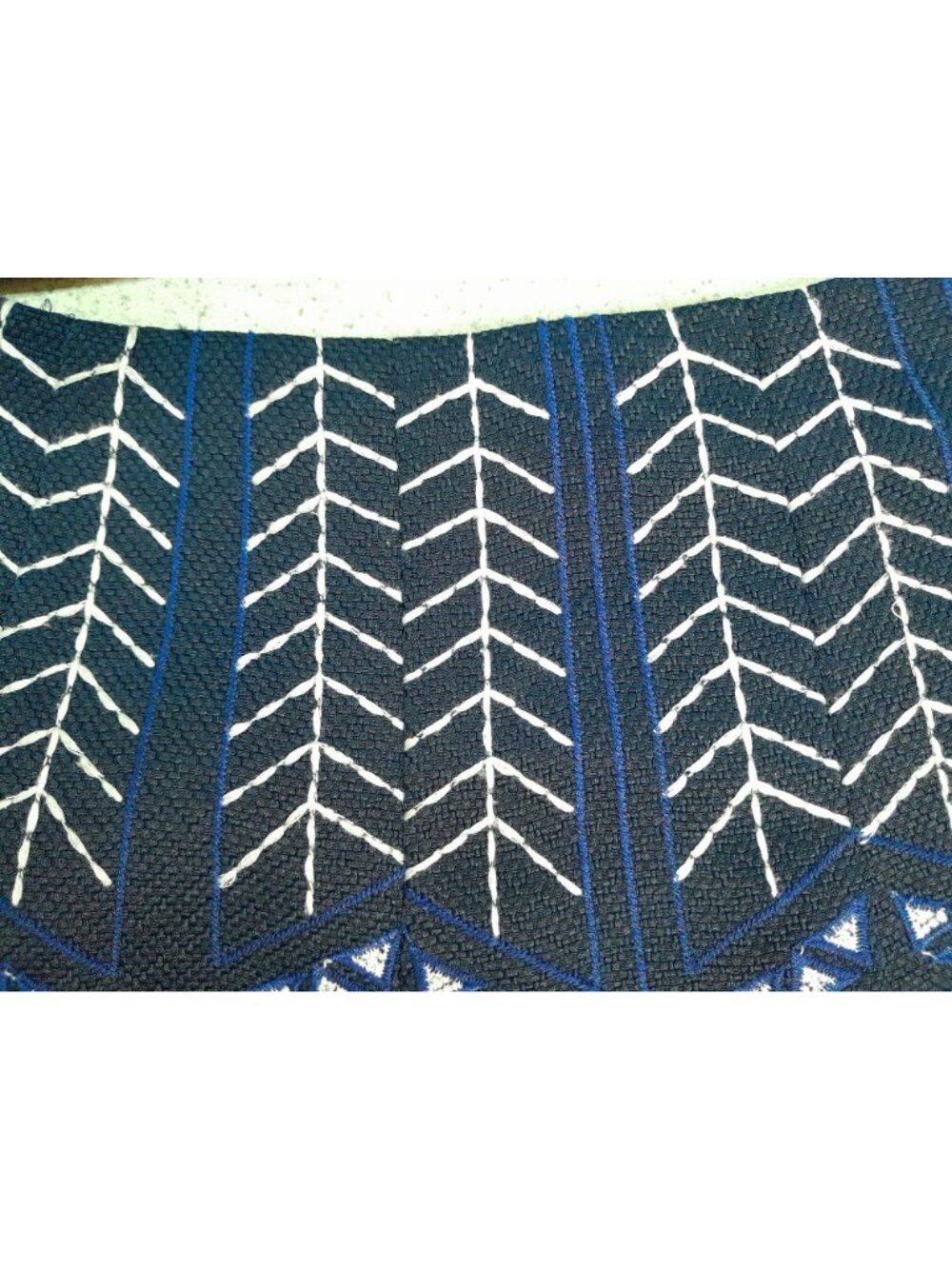 Boho Embroidered Circle Skirt High Waist Pleated Casual School Size M - Picture 3 of 5